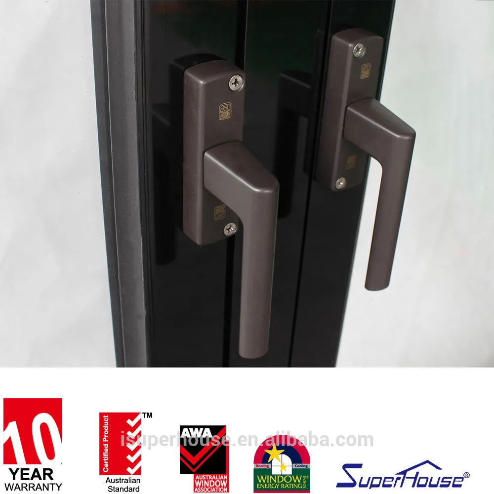 Superhouse double glass aluminium thermal break insulated bifolding window with America nfrc dade standard