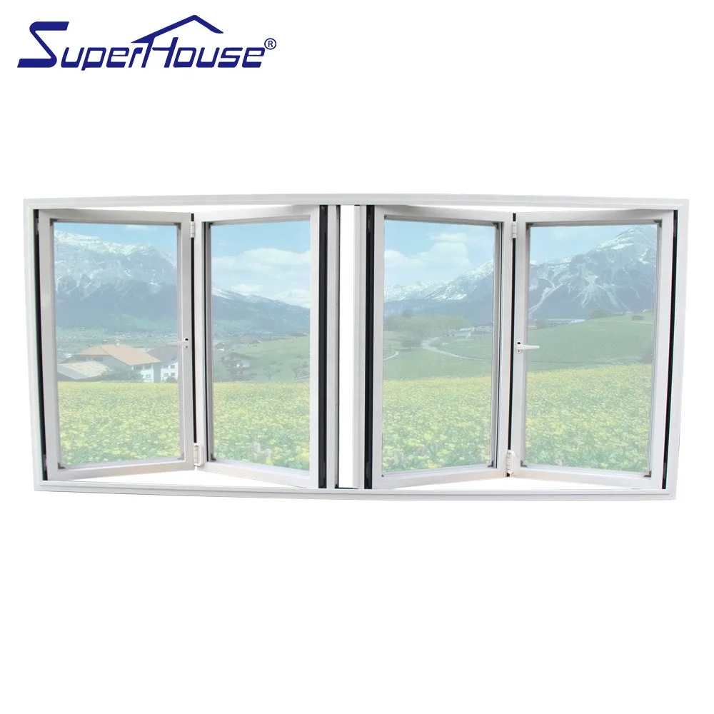 Superhouse Europe market style thermal break aluminum folding window