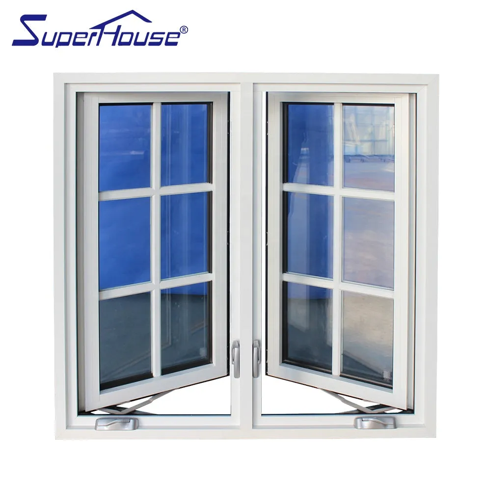 Superhouse North American standard high quality thermal break aluminum casement window with german hardware