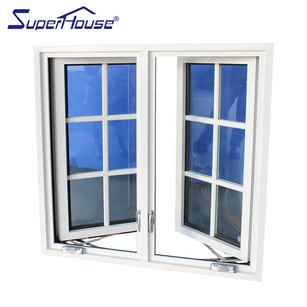Superhouse North American standard high quality thermal break aluminum casement window with german hardware
