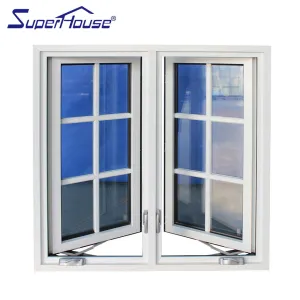 Superhouse North American standard high quality thermal break aluminum casement window with german hardware
