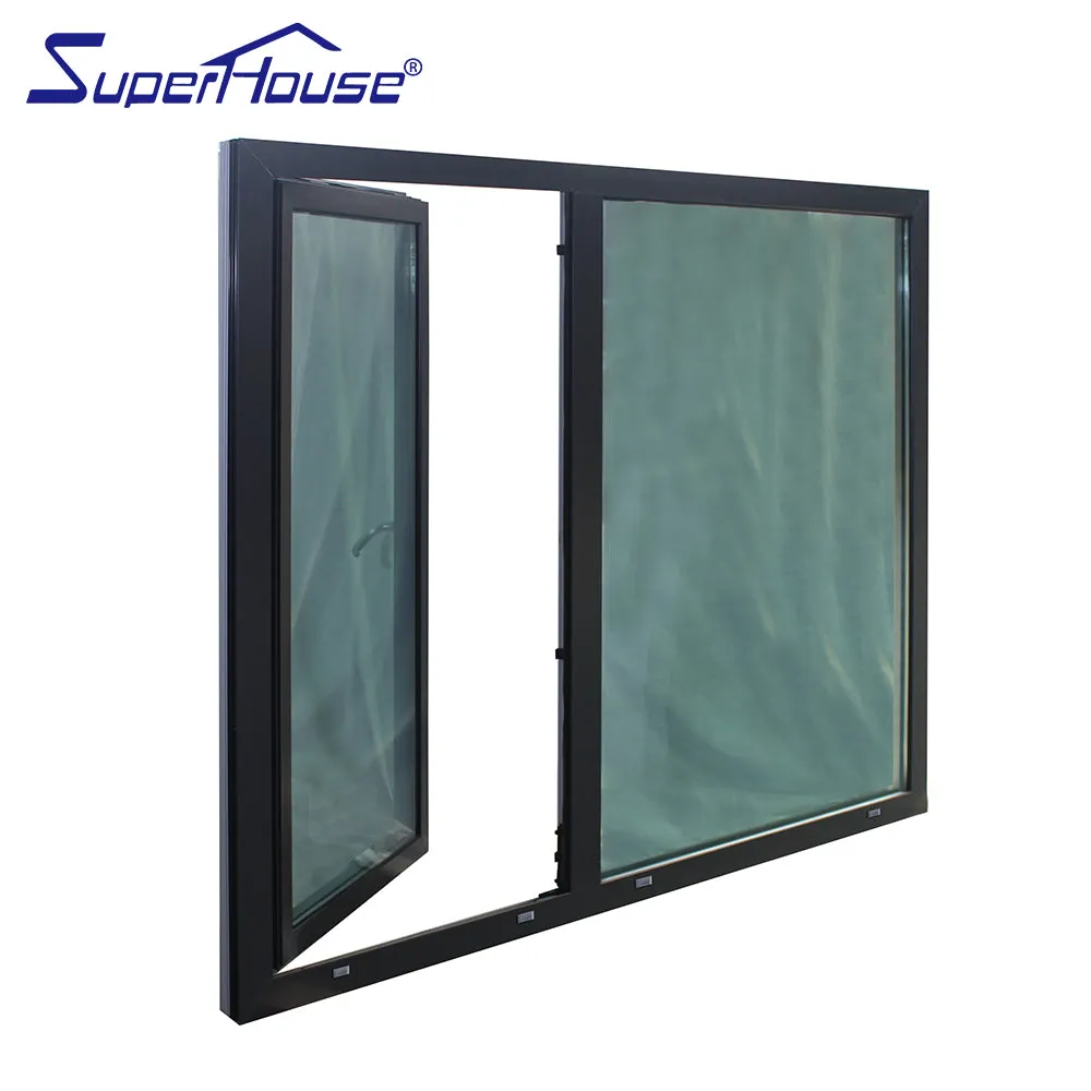 Superwu Thermal break double glazed Aluminum tilt and turn window modern window