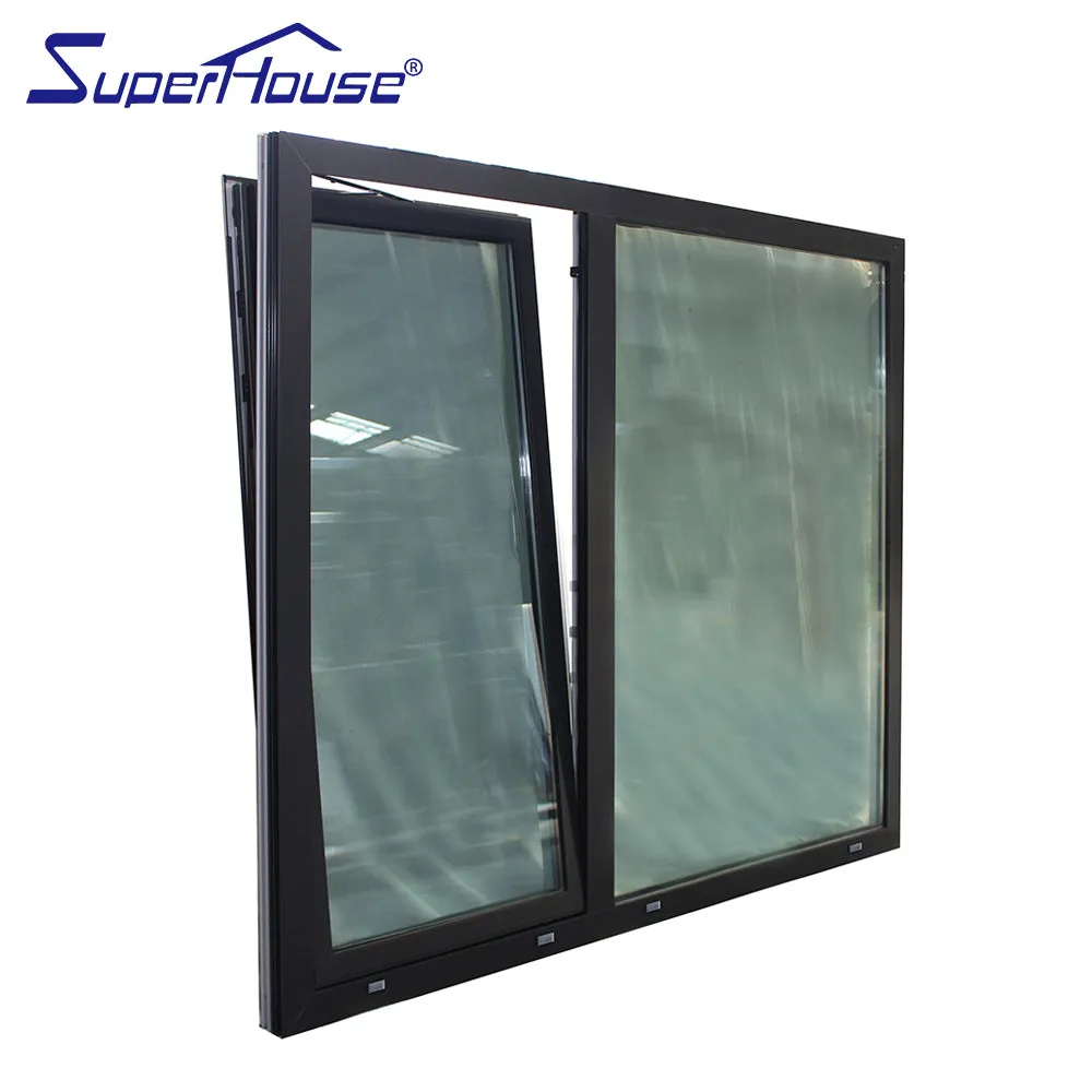 Superwu Thermal break double glazed Aluminum tilt and turn window modern window
