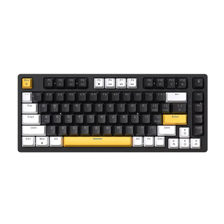 T82 لوحة مفاتيح سلكية مدمجة TKL للكمبيوتر . T82 Compact Wired TKL Gaming Keyboard 82 Red Keys