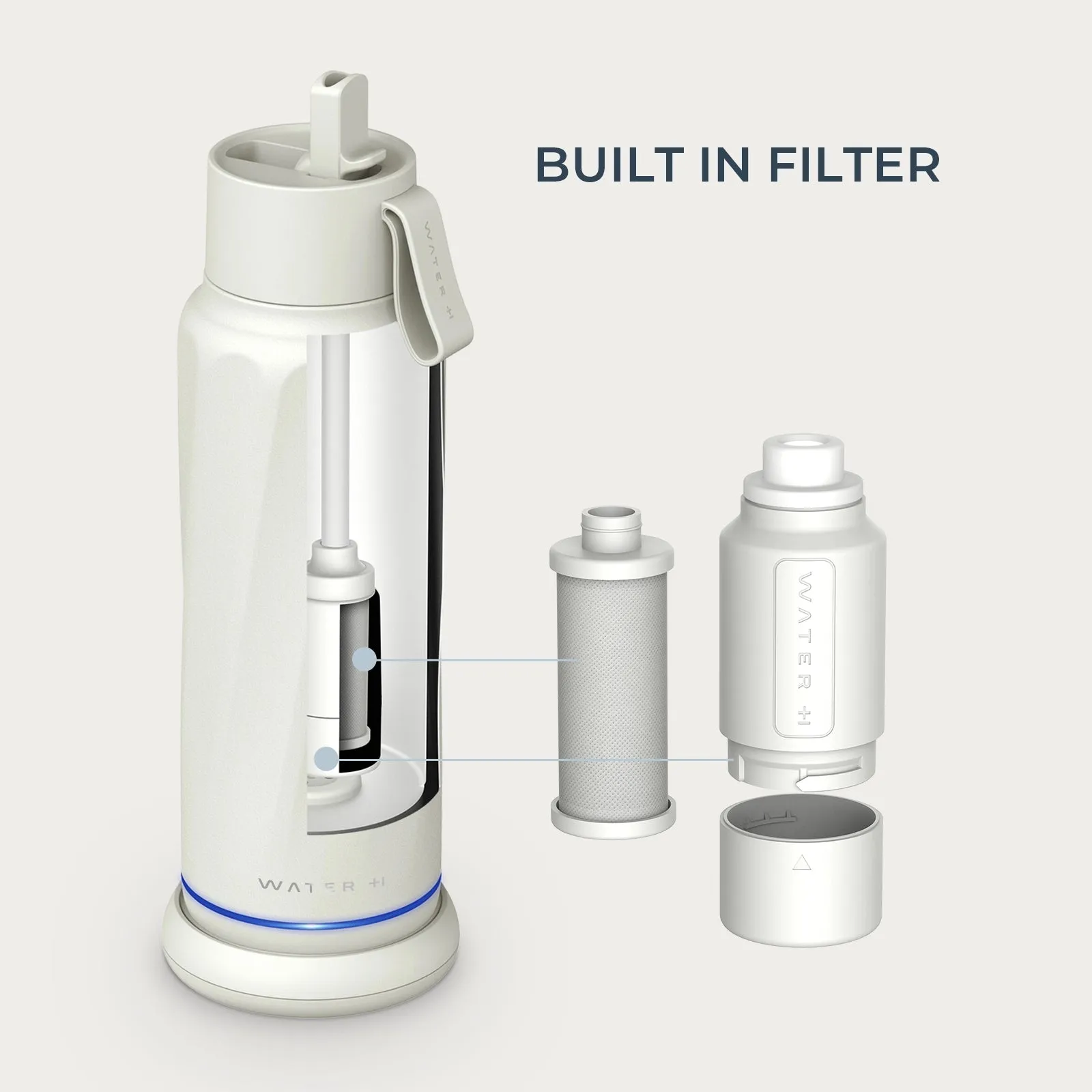 WaterH Vita Smart Water Bottle with Filter, 18 oz