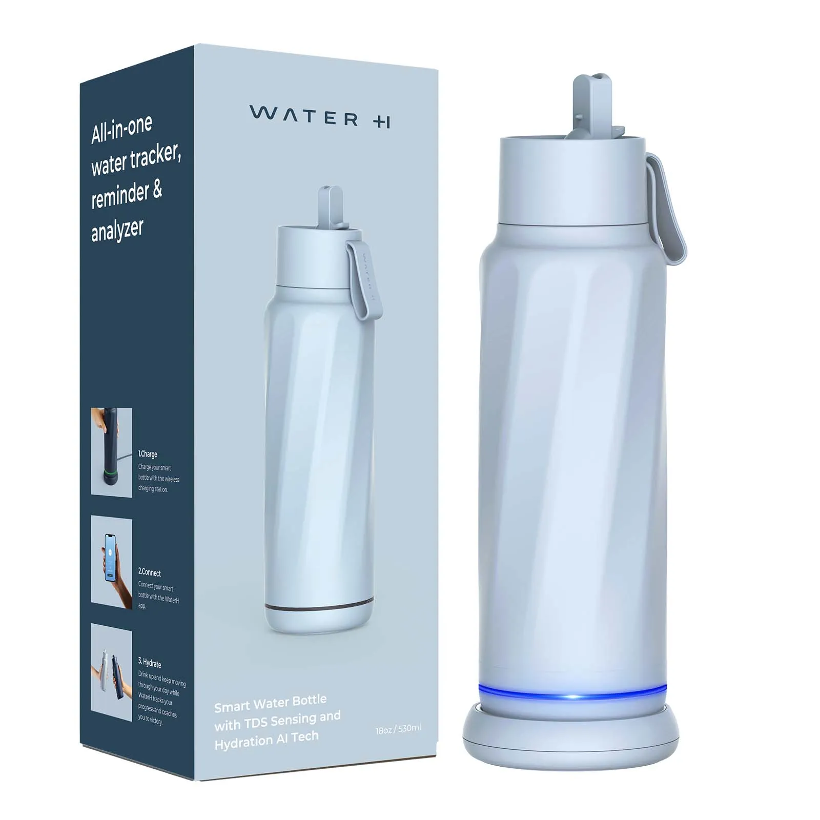 WaterH Vita Smart Water Bottle with Filter, 18 oz