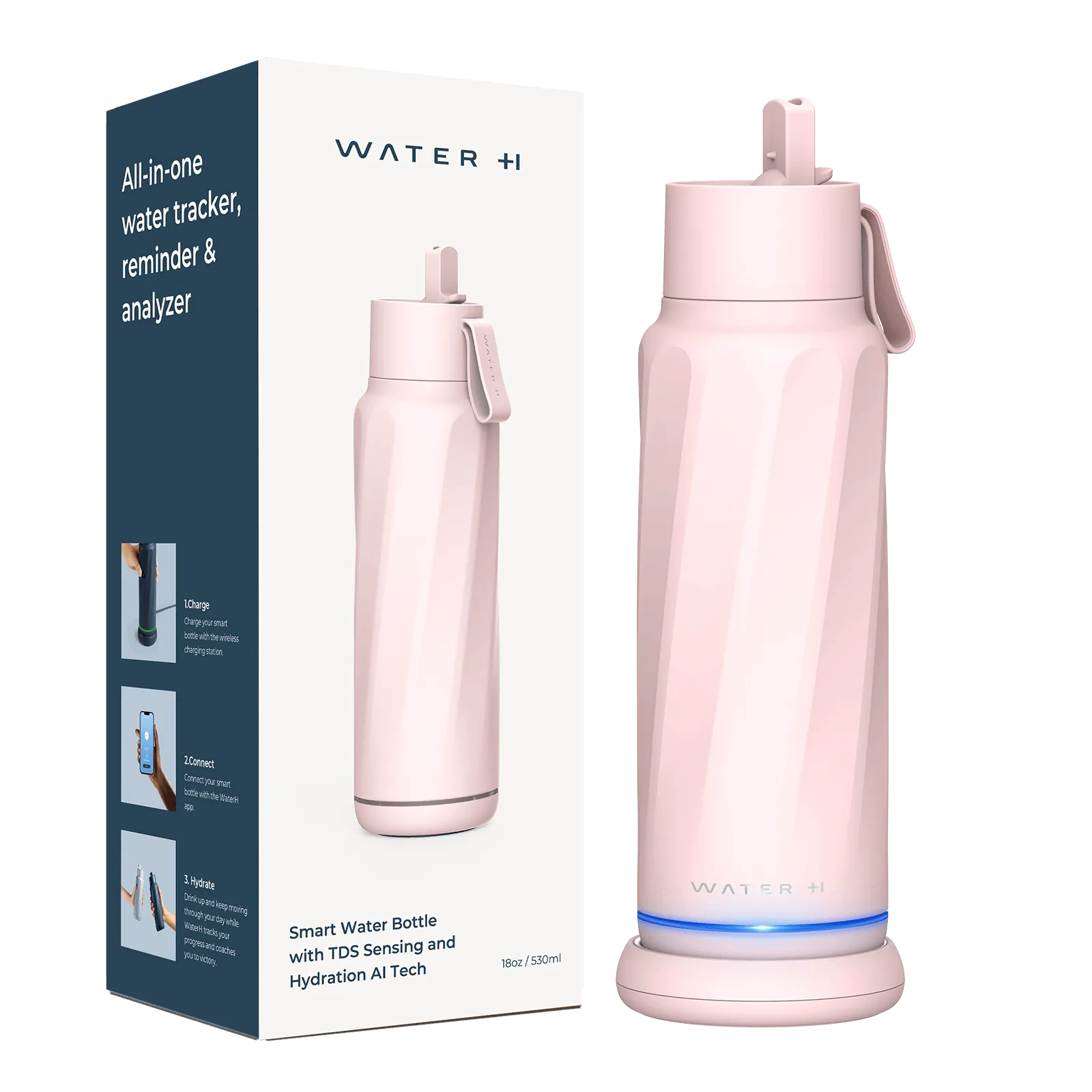 WaterH Vita Smart Water Bottle with Filter, 18 oz