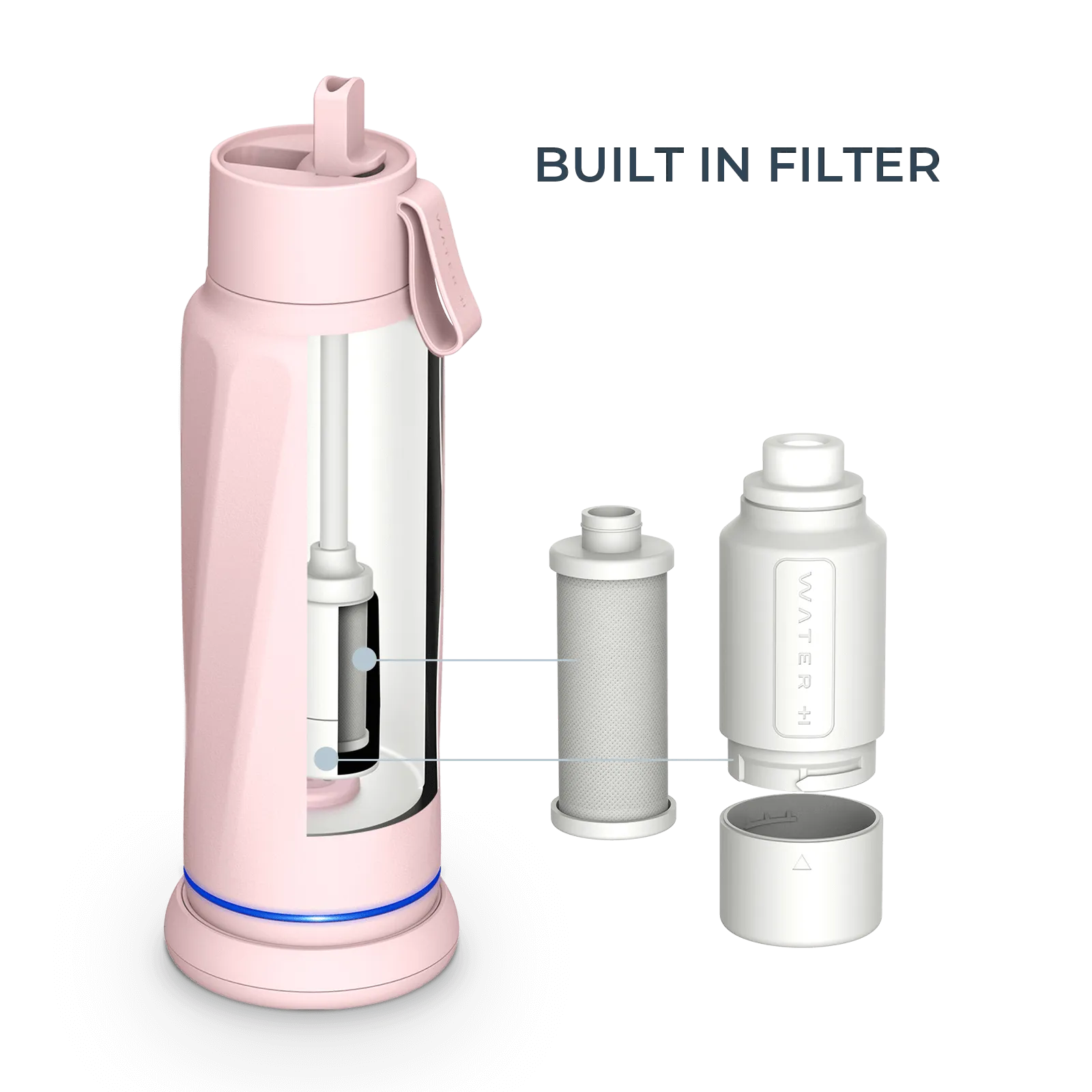 WaterH Vita Smart Water Bottle with Filter, 18 oz